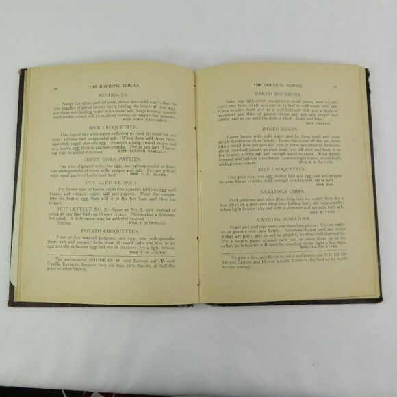 Kings Daughters Cookbook Domestic Echoes Antique 1897 3rd St Church Columbus OH - Picture 6 of 12